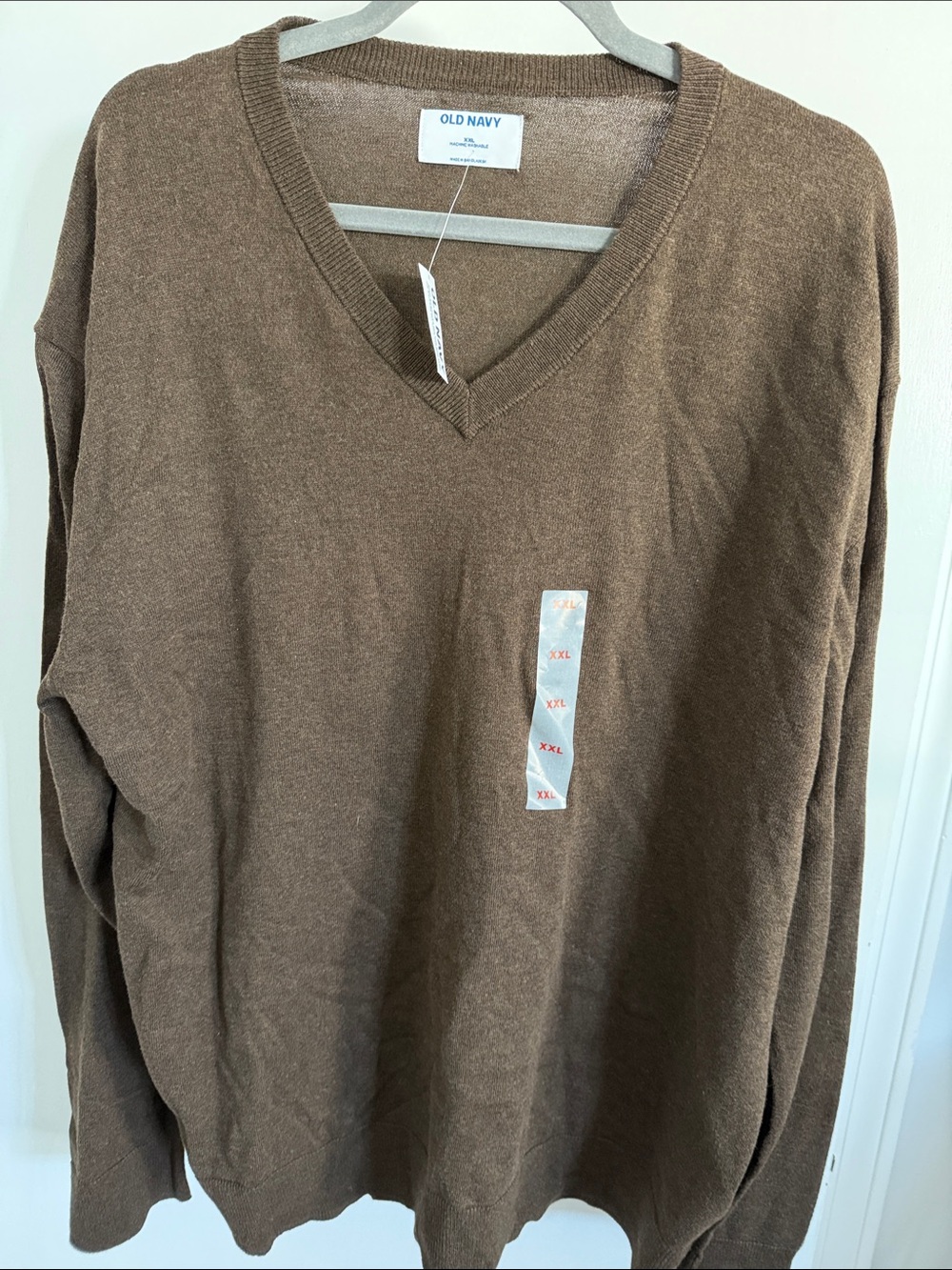 Old Navy Men’s Brown V-Neck Pullover Sweater
